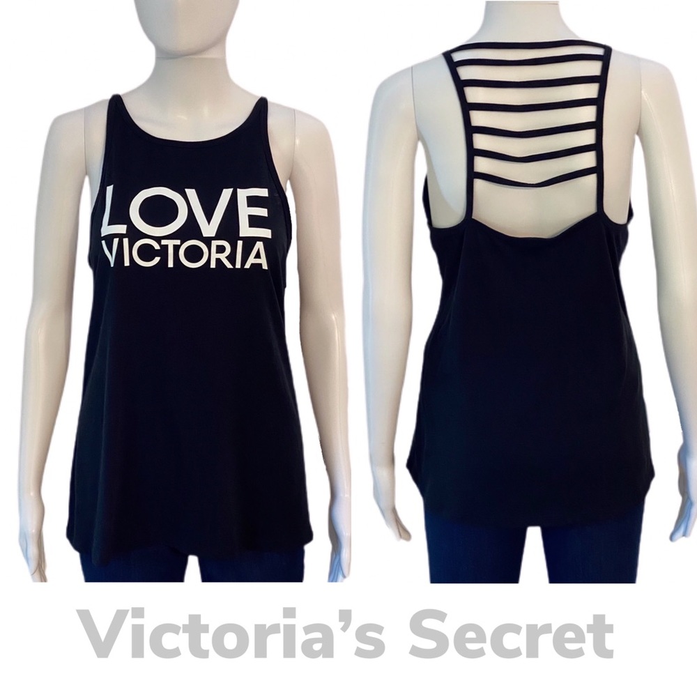Victoria Sport Love Victoria Ladder Back Graphic Tank Top